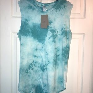 Teal/Blue/Turquoise tie-dye Tanktop NWT